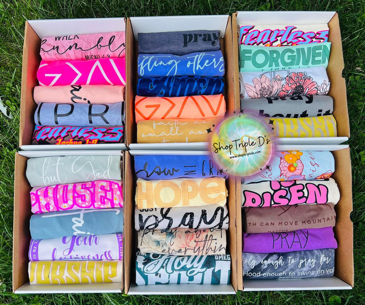 Faith Mystery Box-includes 5 shirts(box included for gifting)