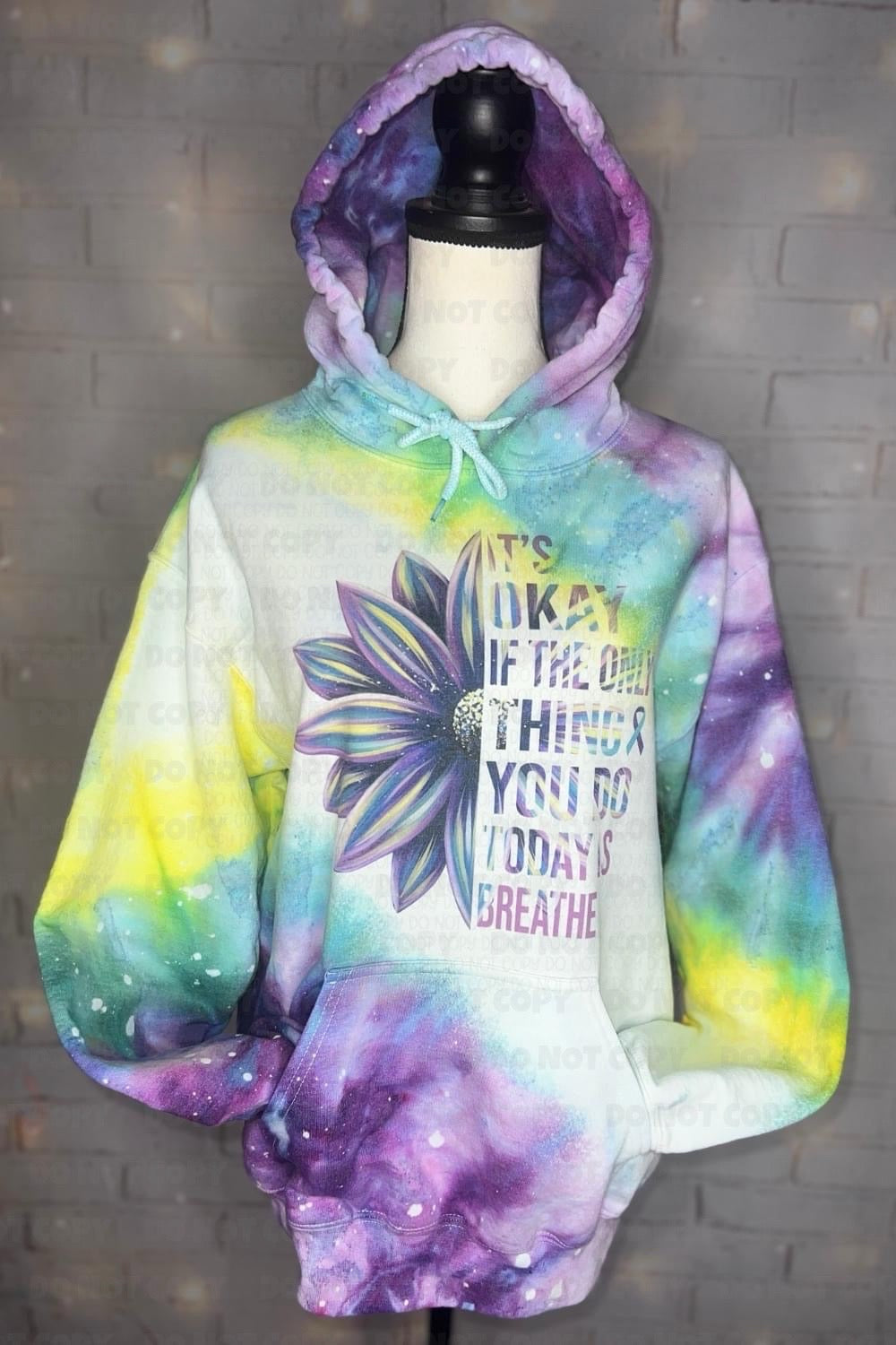 It's Okay Tie Dyed Hoodie