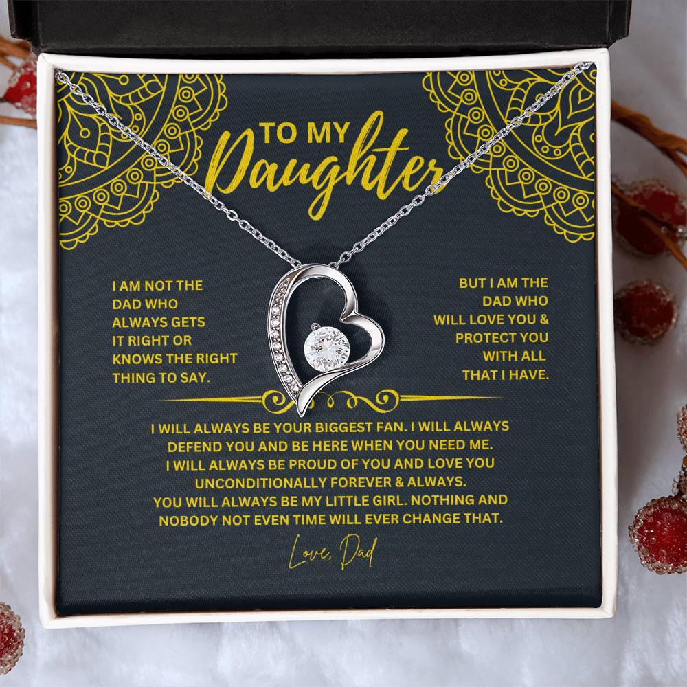 To My Daughter Necklace -- Love Dad