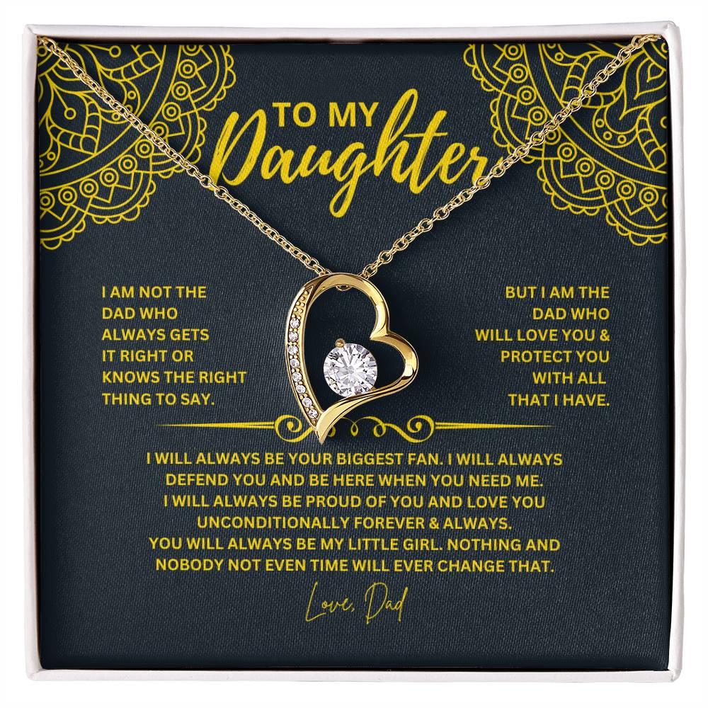 To My Daughter Necklace -- Love Dad