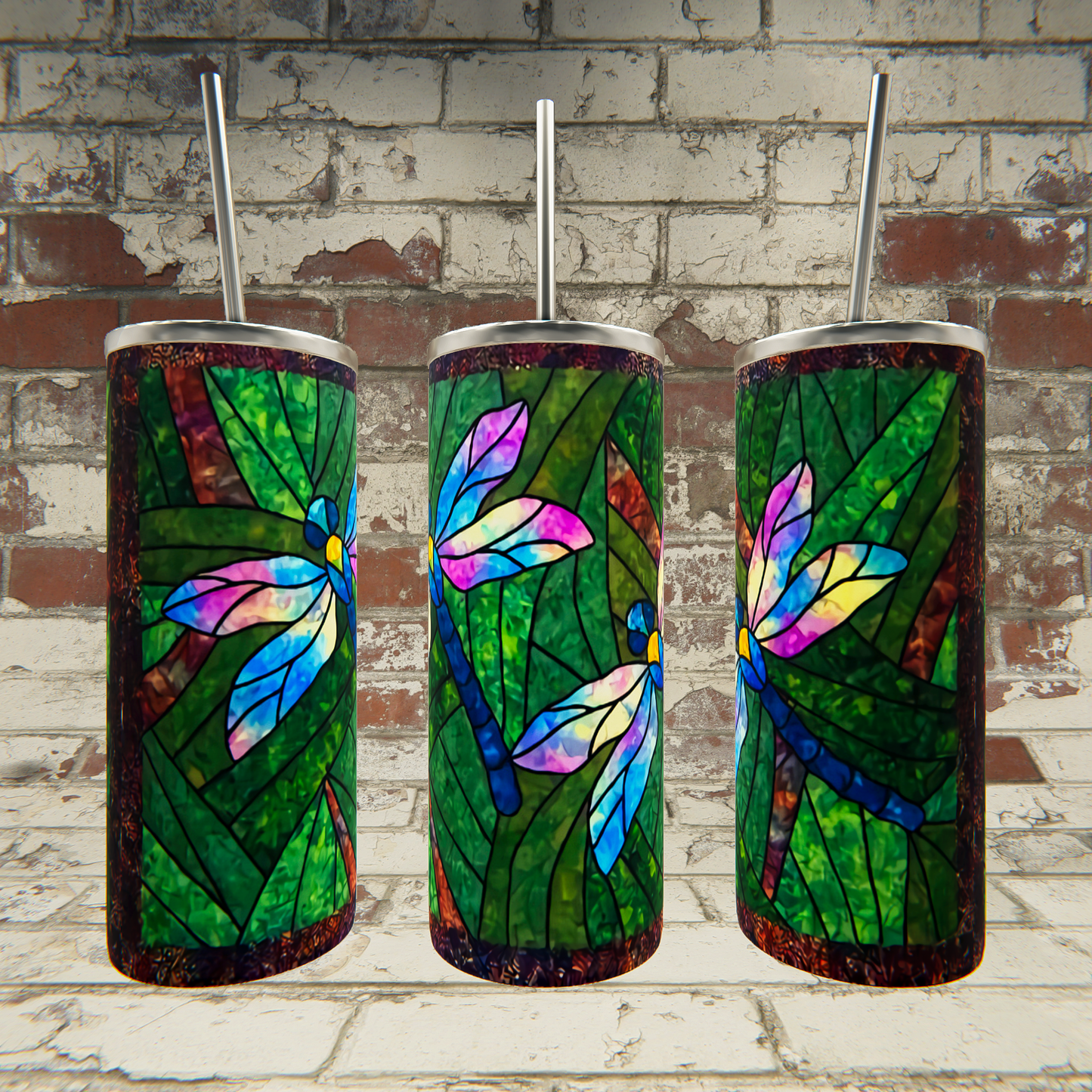 Dragonflies Stained Glass