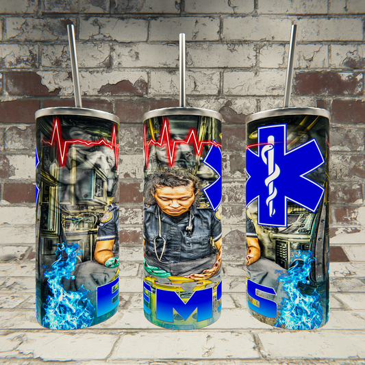 EMS Worker Heartbeat Tumbler