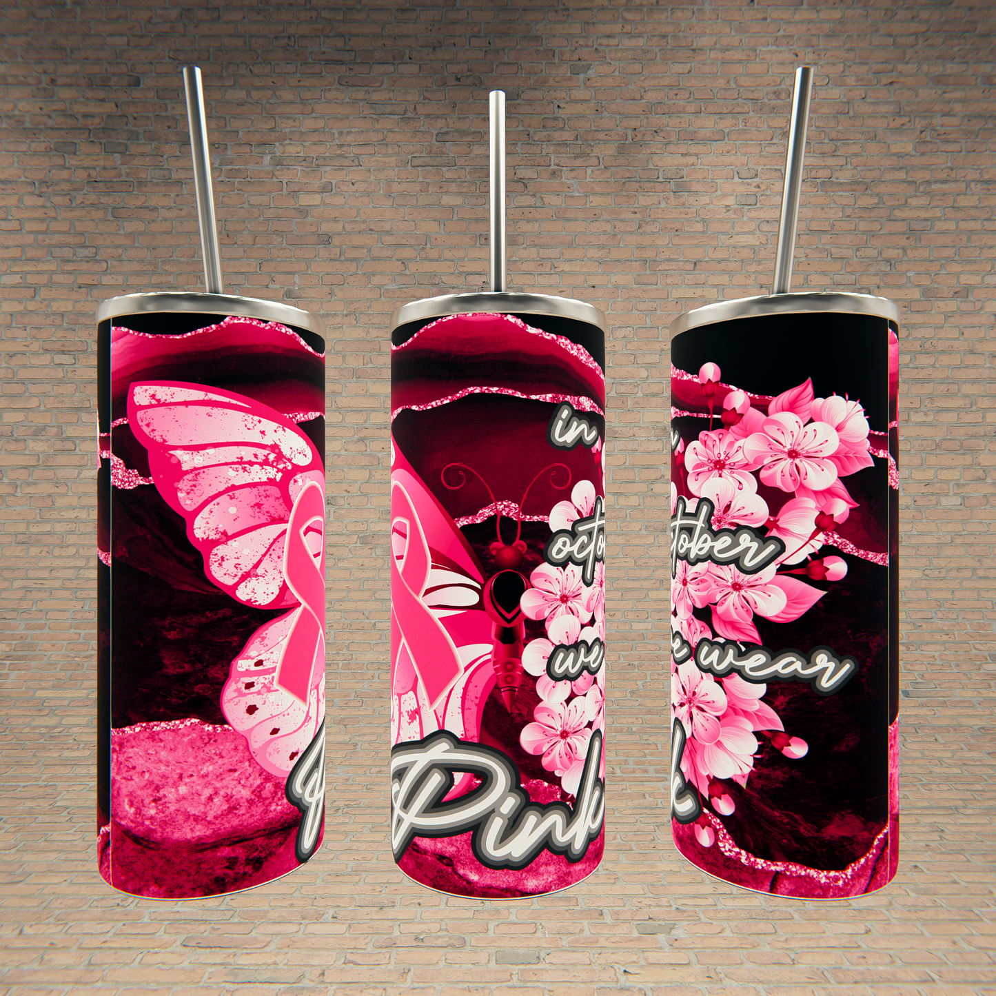 In October We Wear Pink Butterfly