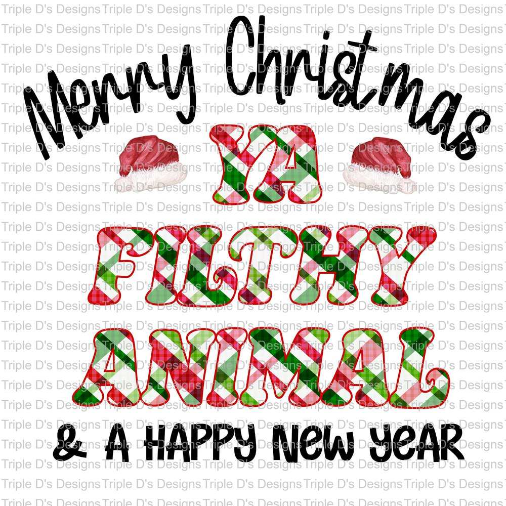 1390- Merry Christmas Filthy Animal