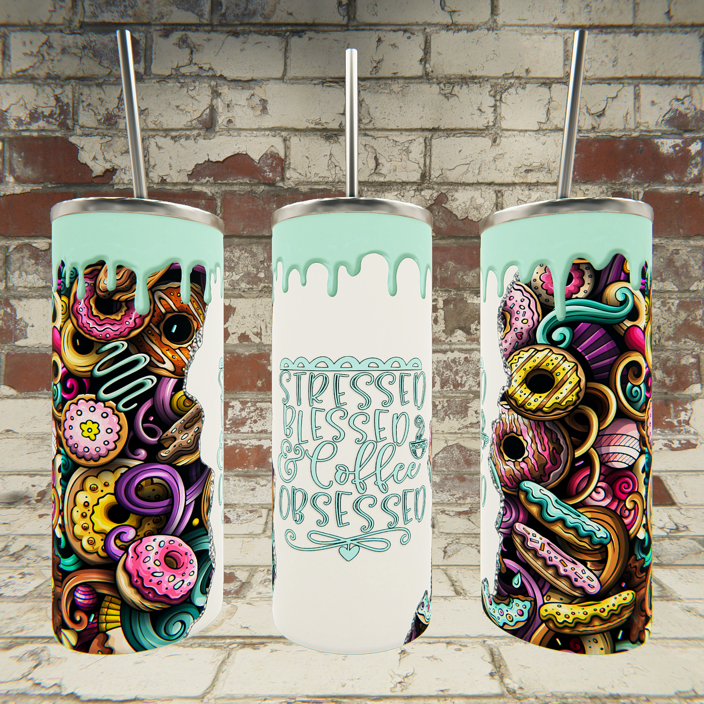 Stressed Blessed Coffee Obsessed 587-2