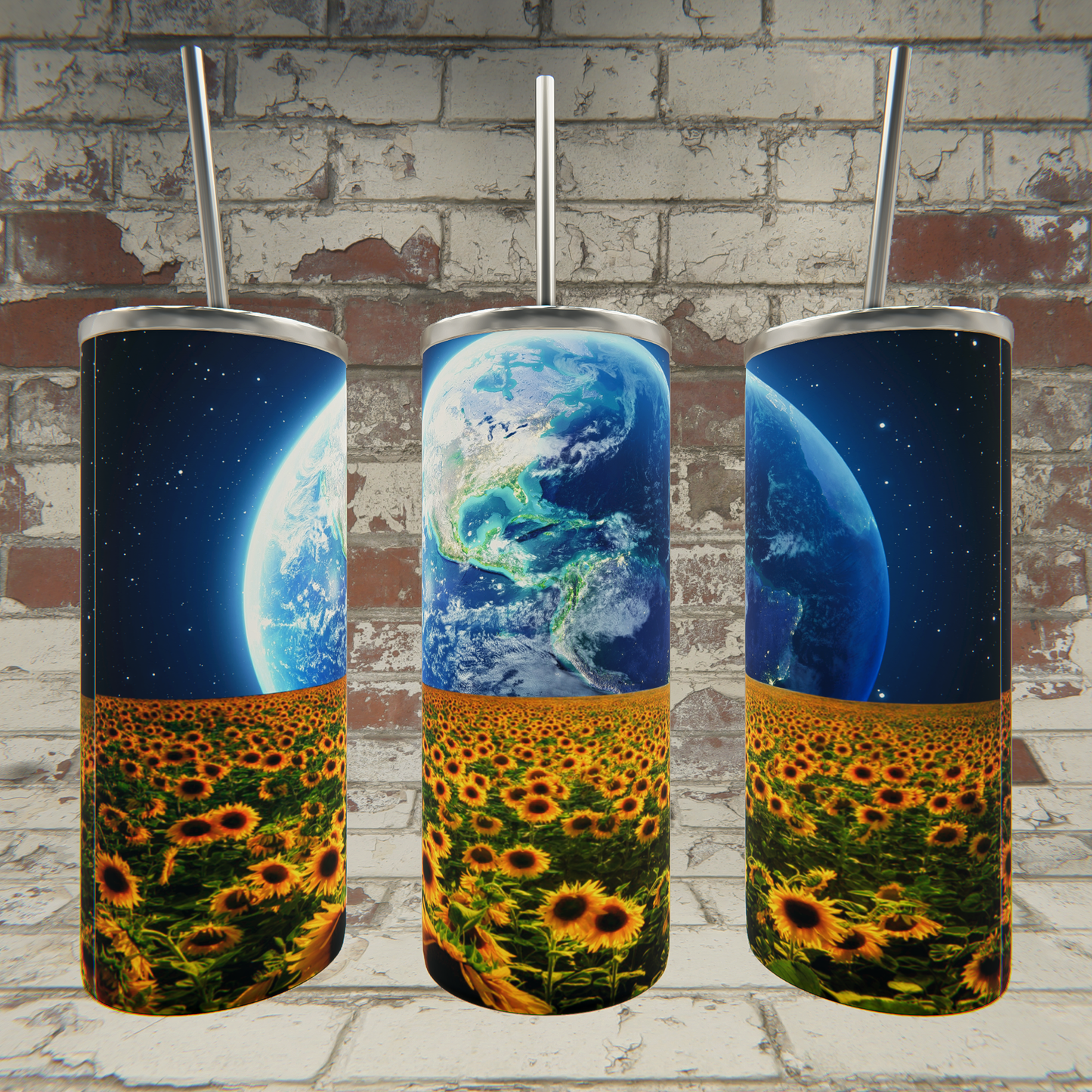 Sunflower Field large blue moon 500-15