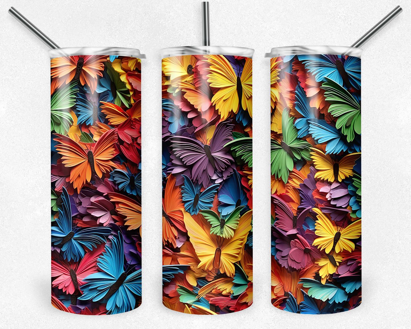3D Rainbow Butterfly