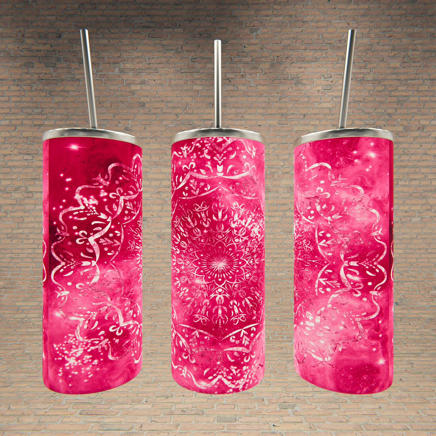 Pink with Mandala Imprint