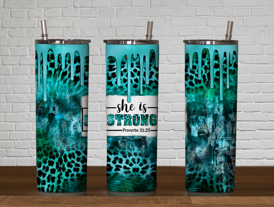 She is Strong Teal