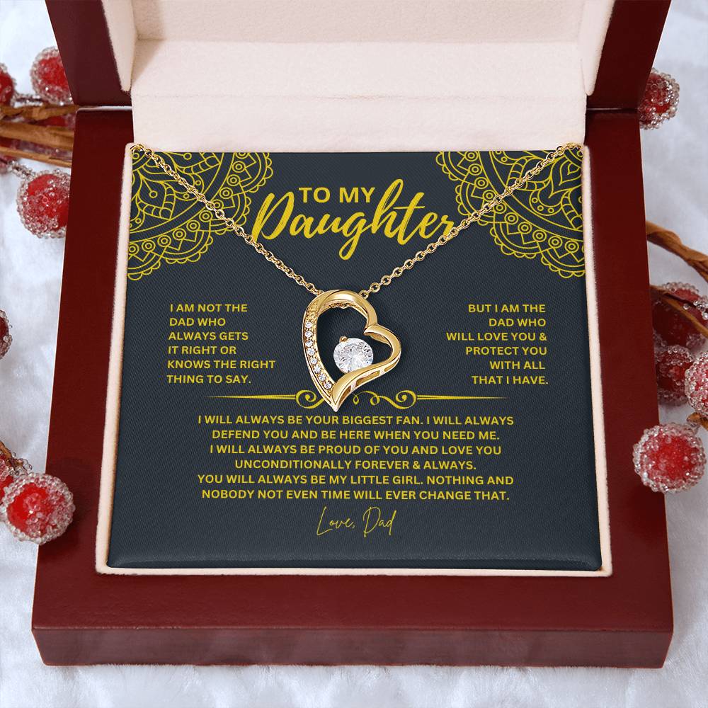 To My Daughter Necklace -- Love Dad