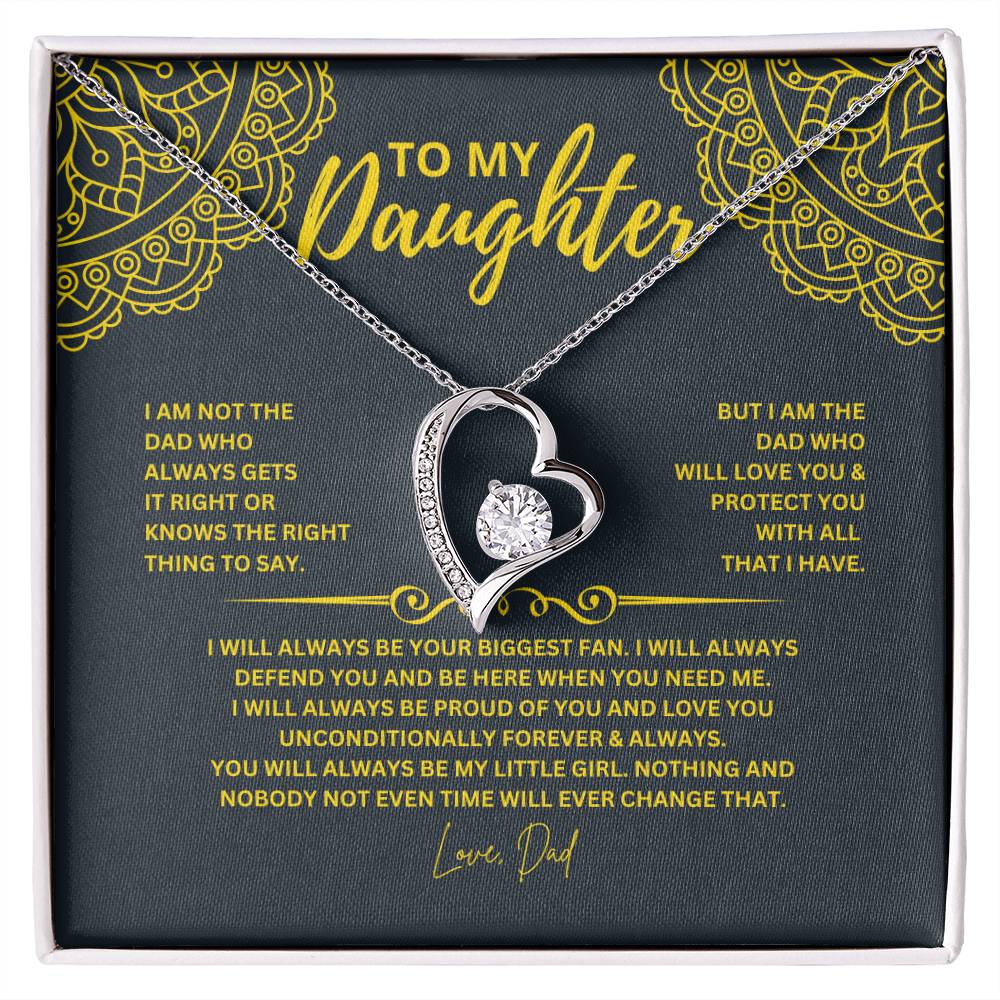 To My Daughter Necklace -- Love Dad