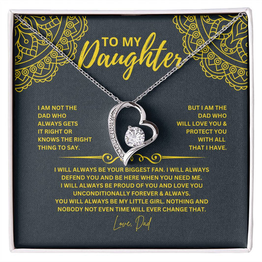 To My Daughter Necklace -- Love Dad