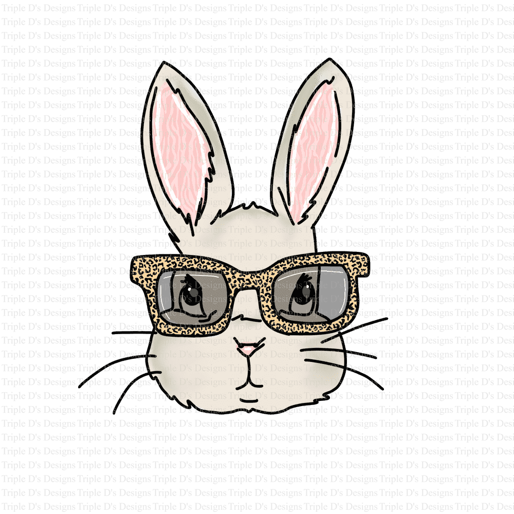 3614 - Bunny with Leopard Glasses