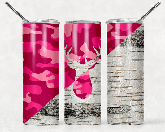 Deer Head pink camo tree