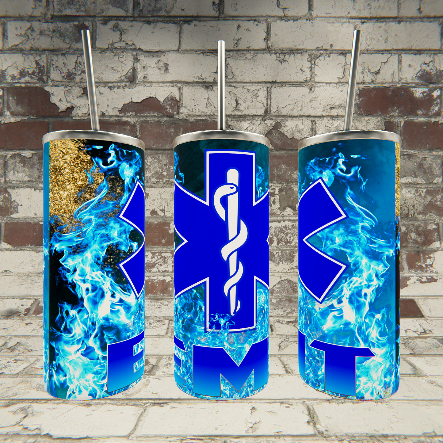 EMT Blue Flame Tumbler