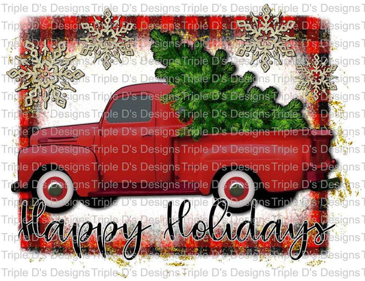 603- Happy Holidays truck