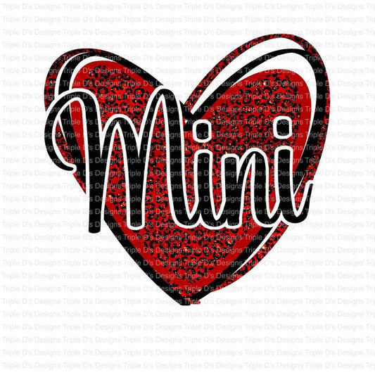 2881--mini red glitter heart