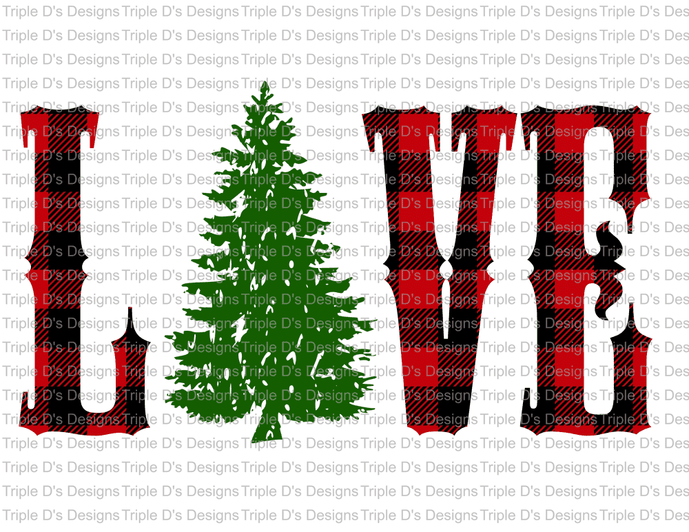 574- Love Plaid Christmas Tree