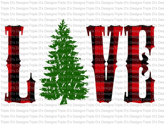 574- Love Plaid Christmas Tree