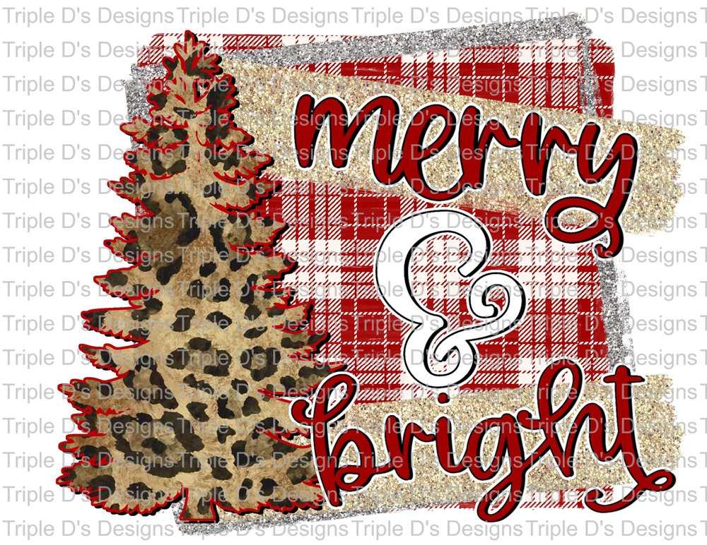 604- Merry & Bright leopard tree