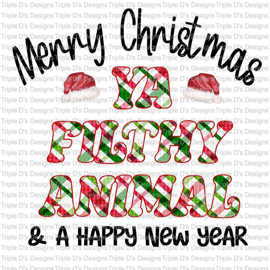 1390- Merry Christmas Filthy Animal