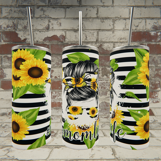 MomLife Sunflower green black stripes 500-10