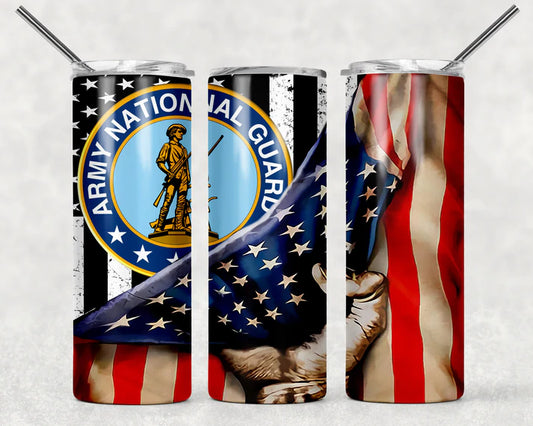 Army National Guard with flag