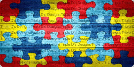 3676- Puzzle Piece License Plate