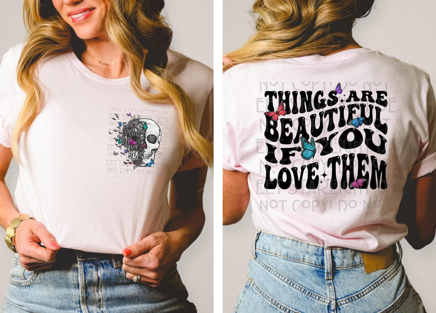 Things Are Beautiful If You Love Them with pocket skull