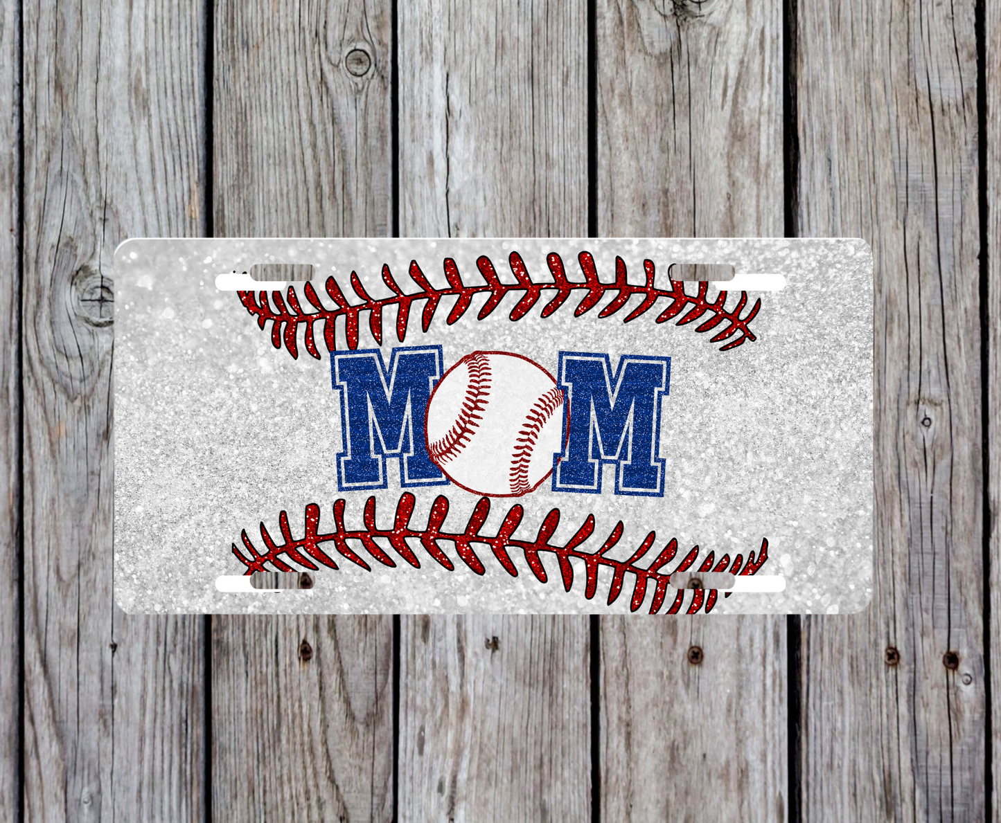Baseball Mom Print License Plate