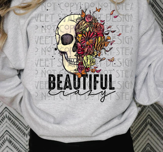 Beautiful Crazy Skull Floral