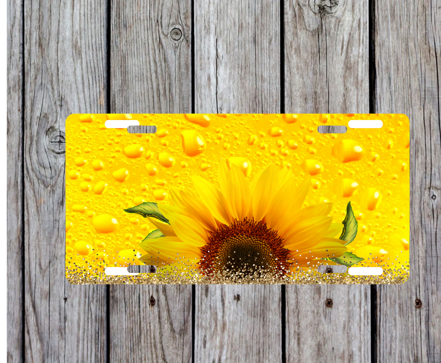 Beer Sunflower License Plate