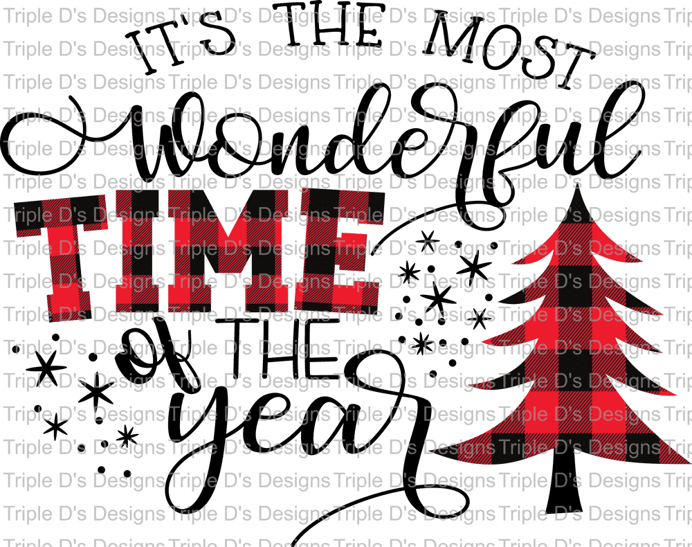 567- It's the Most Wonderful Time of the Year Red Buffalo plaid