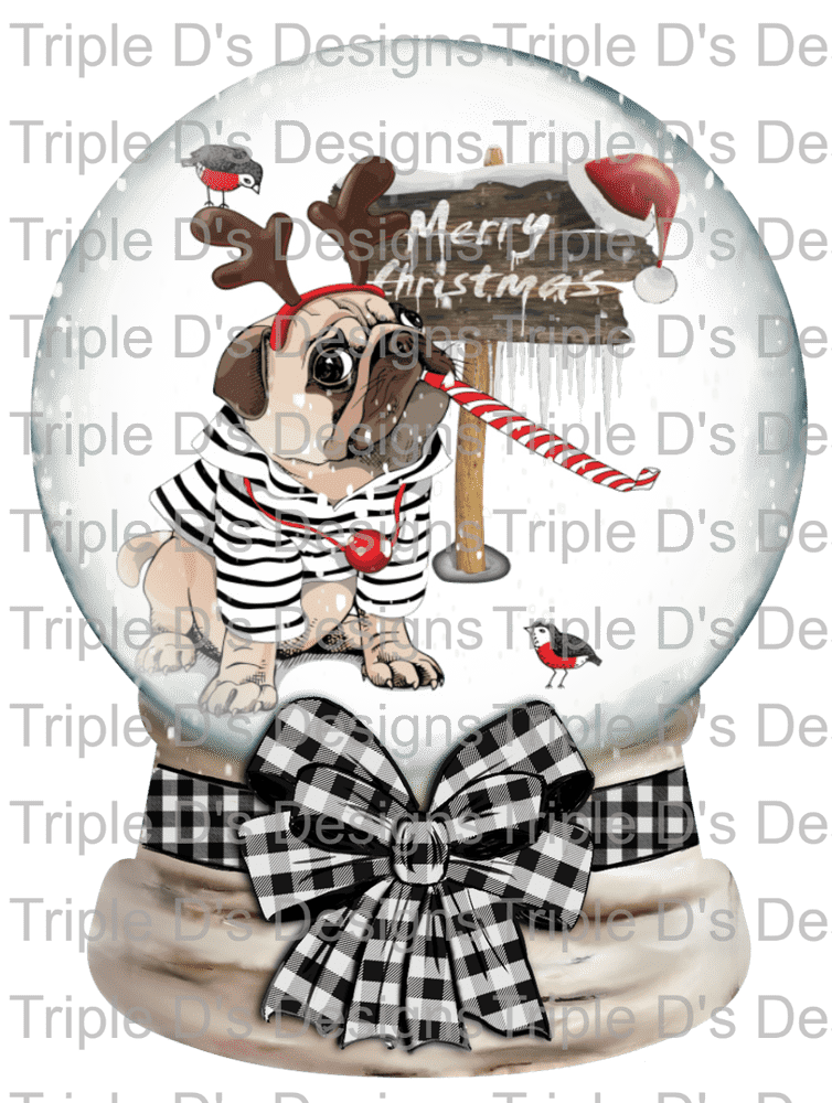 562- Merry Christmas Pug