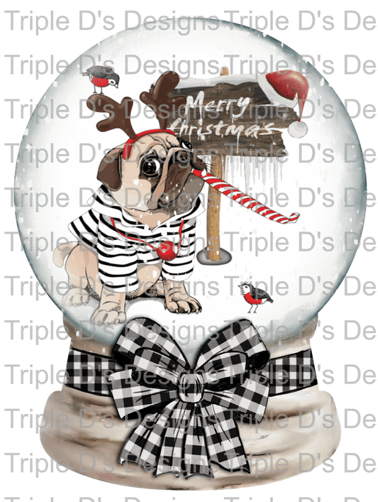 562- Merry Christmas Pug