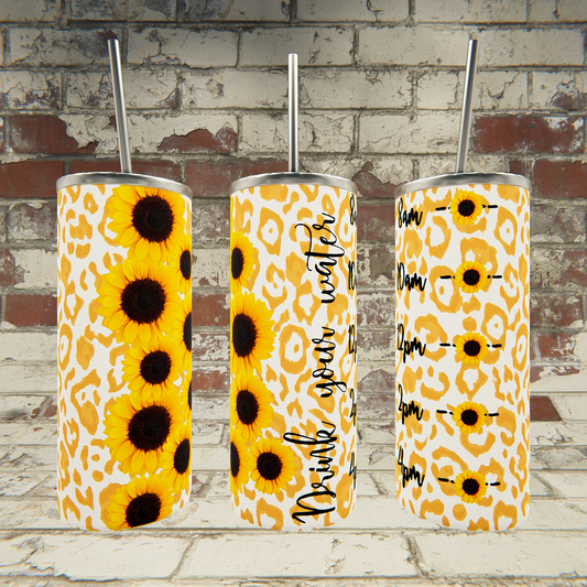 Sunflower Water Tracker-leopard