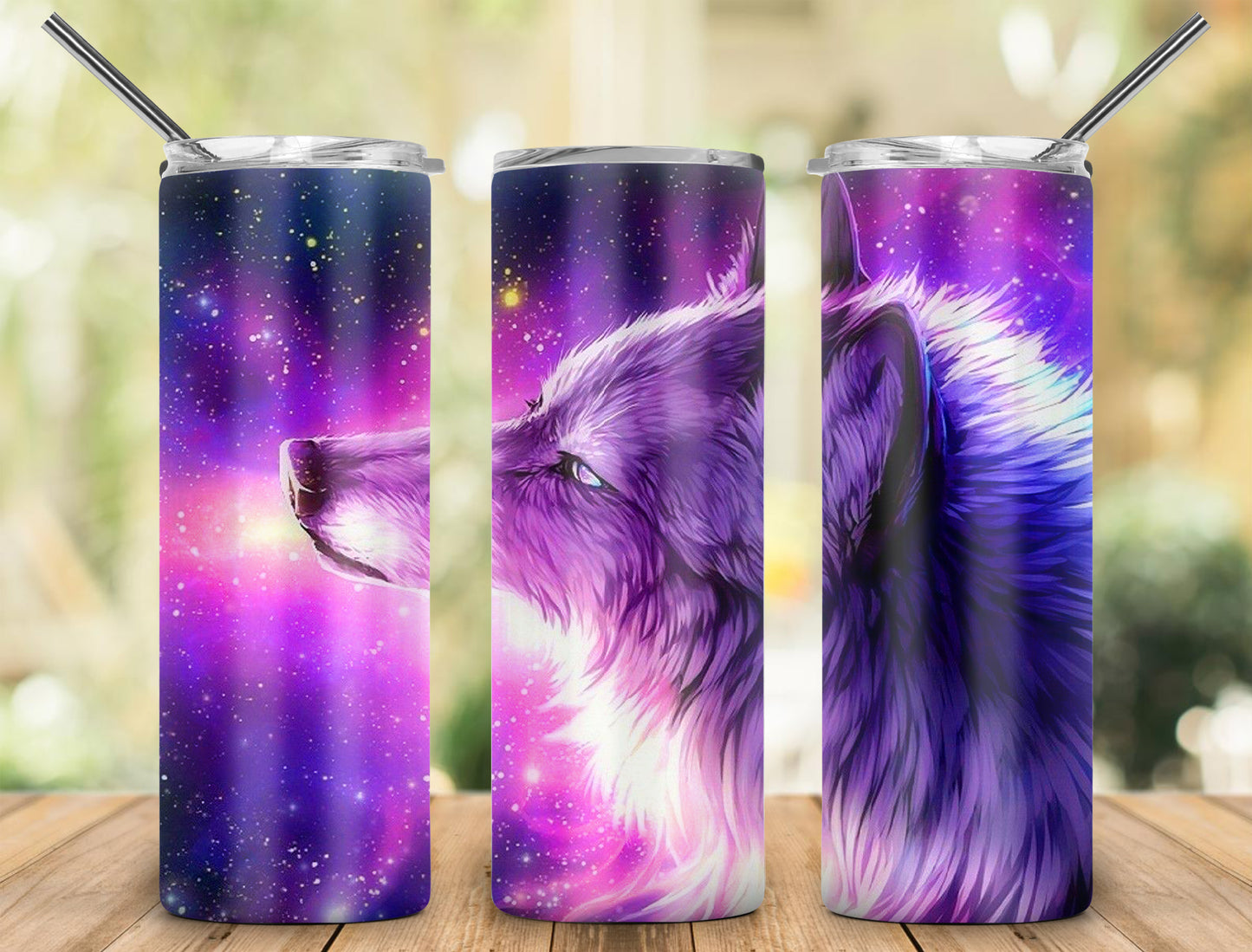 White Wolf Purple galaxy background